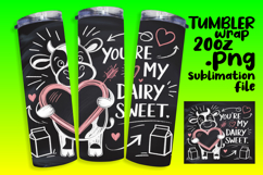 20oz Customizable Tumbler Design , Cute Cow Product Image 1