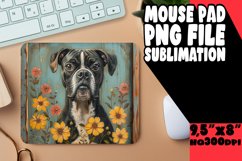 Wooden Texture Puppy Mouse Pad Product Image 1
