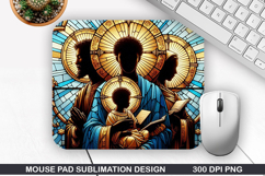 Mouse Pad Sublimation, Jesus Mouse Pad PNG Design Product Image 1