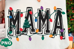 Mama Christmas Lights Svg, Christmas Png Product Image 1