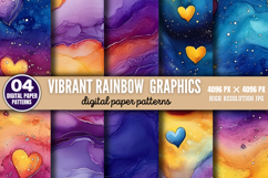 Vibrant Rainbow Graphics Backgrounds JPG Product Image 1