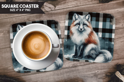 Cute Animals Square Coaster PNG Bundle, Digital Coaster Set Product Image 11