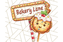 Cozy Christmas Bakery Clipart PNG, Holiday Cookie Art Product Image 5