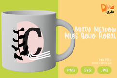 Misty Meadow Muse Boho Floral Monogram Product Image 1