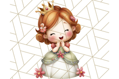 Princess Clipart PNG, Cute Royal Girl Clip Art Product Image 5
