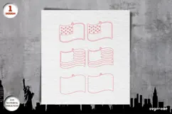 American Flag Earrings Laser Cut | Jewerly | SVG Product Image 2