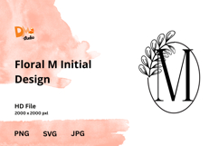 The Floral Initial Design Product Image 1