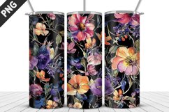 Flowers Tumbler Wrap | Sublimation Design | Tumble PNG Product Image 2