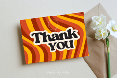 Retro Thank You Card Template Canva Editable Vintage Product Image 3