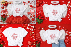 Valentine T Shirt Mockup Romantic Apparel PNG JPG Product Image 1