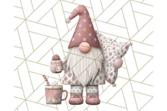 Cozy Winter Gnome Clipart PNG, Christmas Gnome Clip Art Product Image 5