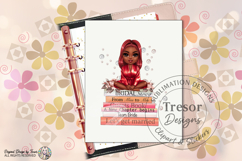 Black Bride Chibi PNG Sublimation Red Hair Chibi bride to be Product Image 5