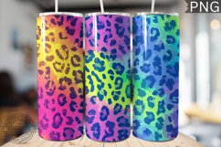 Rainbow Leopard Print Tumbler Wrap - High Quality 300 Dpi Product Image 1