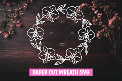 30 Paper cut floral wreath SVG for paper cutting Product Image 13