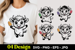 Sweet Cow Cartoon SVG PNG Product Image 1