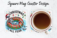 Christmas All Year Mug coaster | Coaster | Sublimation Product Image 1