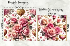 Vintage Floral Lunch Bag Design | Baroque Flowers Lunch Bag Product Image 2