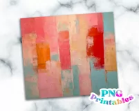 Minimalist Abstract Painting 20 oz Skinny Tumbler Wrap Product Image 2