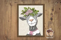 Goat Farmhouse sign SVG laser cut files for Glowforge Cricut Product Image 1