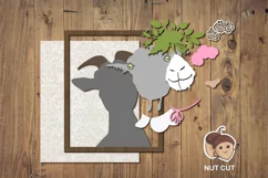 Goat Farmhouse sign SVG laser cut files for Glowforge Cricut Product Image 2