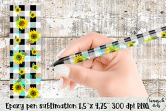 watercolor sunflowers epoxy pen wrap sublimation bundle Product Image 4