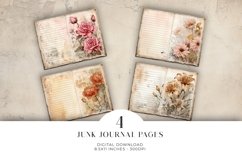 Floral Chic Junk Journal Digital Paper Bi-fold Product Image 1