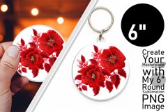 Enchanting Floral Embroidered Keychain Art Product Image 1