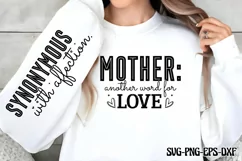 Mother: Another word for love Sleeve SVG PNG Product Image 1