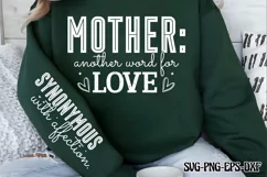 Mother: Another word for love Sleeve SVG PNG Product Image 2