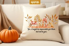 Autumn Floral Motivational Quotes Sublimation 13 Product Image 1