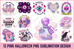 13 Pink Halloween PNG Sublimation Design Product Image 1