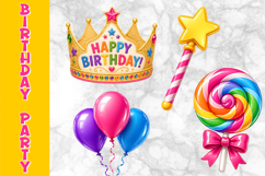 Birthday Accessories Clipart Bundle, Birthday Party Elements Product Image 15