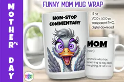 Funny Mother Day Mug Wrap, Non Stop Talking MOM PNG Product Image 1