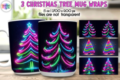 Christmas Tree Mug Wraps, 15 oz Christmas Tree Mug Wrap PNG Product Image 1