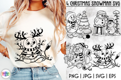 Funny Reindeer SVG, Cute Christmas Reindeer Clipart Product Image 1