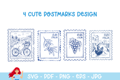 Summer Italy postmark, mail delivery stamps Product Image 1