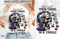 Christmas Skull Snarky Sublimation Bundle, Funny Dark Santa Product Image 2