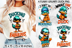 Funny Grumpy Duck Sublimation, Sarcastic Quotes Print Product Image 1