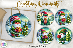 Christmas Ornament Bundle, Cute Nordic Gnome Ornament Print Product Image 15