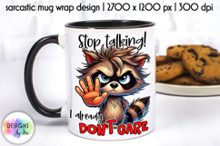 Sarcastic Coffee Mug Wrap, Funny Quote Mug Print, Grumpy PNG Product Image 1