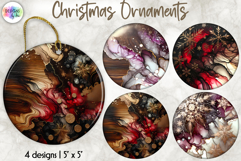 Christmas Ornaments Sublimation, Alcohol Ink Ornaments Product Image 1