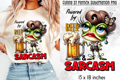 Funny St Patrick Frog Sublimation Bundle, Sarcastic Quotes Product Image 12
