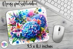 Summer Flowers Mouse Pad. Floral Mouse Pad Design Product Image 1