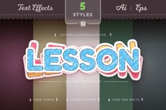 Set 5 Back To School Editable Text Effects, Font Styles Product Image 3