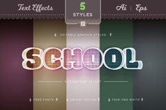 Set 5 Back To School Editable Text Effects, Font Styles Product Image 5