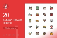 Autumn Harvest Filled Line Icons Product Image 1