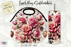 Vintage Floral Lunch Bag Design | Baroque Flowers Lunch Bag Product Image 1