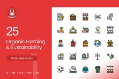 Organic Farming &amp; Sustainability Icons Product Image 1