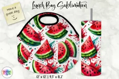 Lunch Bag Sublimation | Fruits and Berries Lunch Bag Print Product Image 1