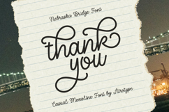Nebraska Bridge - Monoline Cursive Font Product Image 14